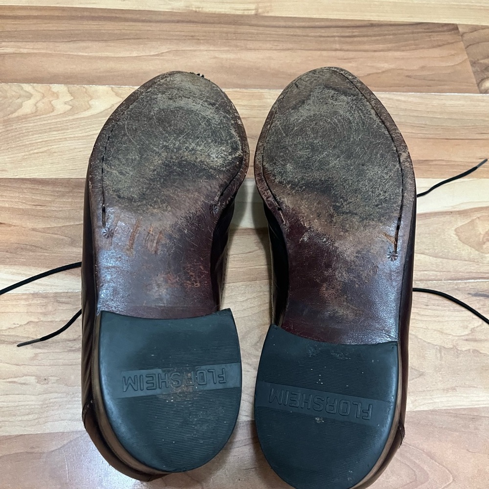 Florsheim‎ Men's Burgundy Leather Oxford Dress Shoes - Picture 6 of 10